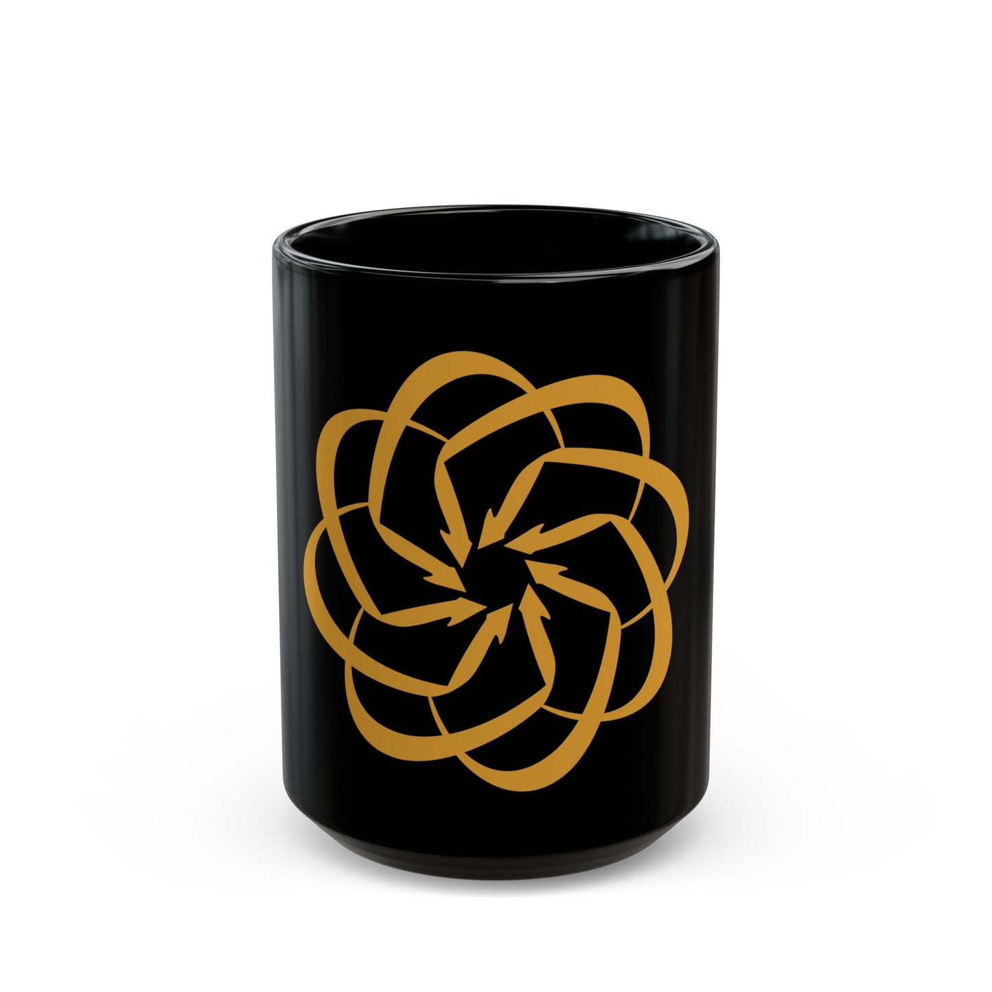 Elegant Gold Design Black Mug - Perfect Gift for Coffee Lovers
